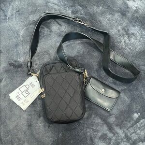 Jen & Co. Quilted Black Crossbody with Card Holder